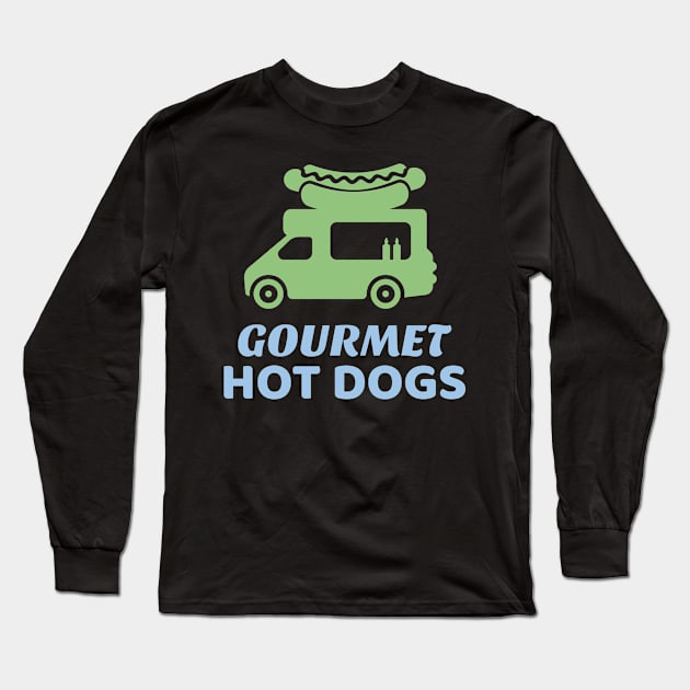 Gourmet Hot Dogs Long Sleeve T-Shirt by cacostadesign